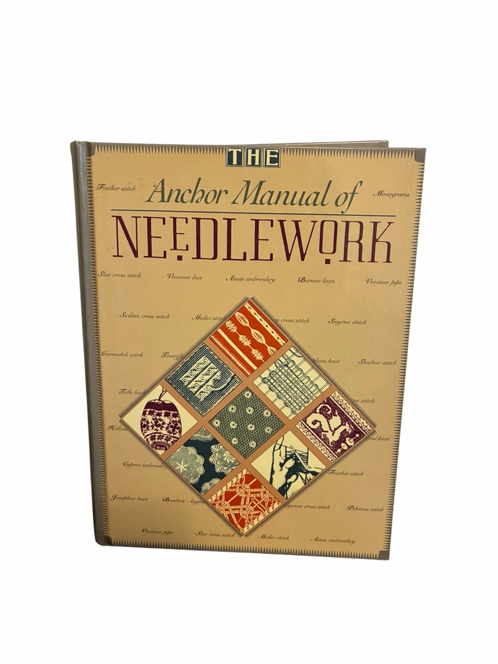 The Anchor Manual of Needlework Hardcover Embroidery Lace Sewing Guide 1990